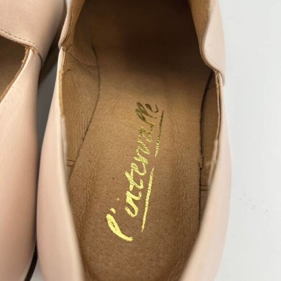 L'intervalle 37 US Size 6.5 / 7 Slip-On Tan Blush Pink Boots 2 1/4" Heel Booties - Picture 5 of 9